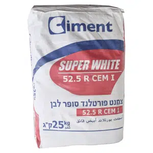 שק מלט לבן 25 ק"ג