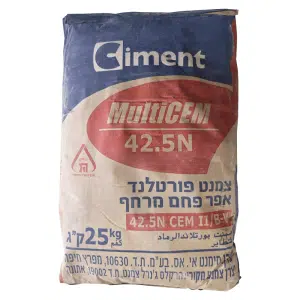 שק מלט שחור / אפור 25 ק"ג