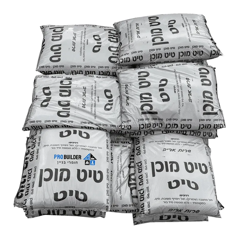 שק טיט מוכן - תערובת חול וסיד, מוסיפים מלט ומים