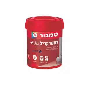 סופרקריל מט+ לבן 1 ליטר טמבור