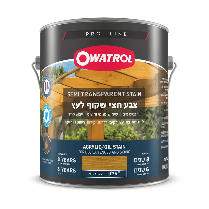 צבע חצי שקוף לעץ Owatrol - Semi Transparent Pro Line בגוונים מוכנים